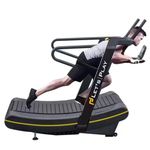 LET'S PLAY® Curve Treadmill for Home and Gym|Non-Motorized Treadmill for Gym|Fully Commercial with Zero-Maintenance Treadmill for Home & Gym Use, Fitness Manual Treadmill for Home, Black