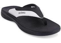 KOBURG ZenSole Flips Men's Flip Flops - Tranquil & Durable flip flops Black Grey