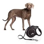 Flexi New Classic Automatic Dog Leash Pause And Lock, Retractable Comfortable One Hand Brake System Durable Non-Slip Handle Dog Walking And Training Leash Nylon Tape,?15 cm