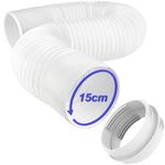 Ninyoon Portable Air Conditioner Hose with Universal Coupler, Counterclockwise Air Conditioner Exhaust Vent 15cm Diameter 2 Meters Length, with Universal 13cm 15cm AC Hose Connector