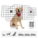 Dog Car Barriers,Pet Car Barrier Heavy Duty Wire Adjustable Dog Barrier with Front Seat Mesh Pet Bar