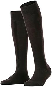 FALKE Women's Sensitive Berlin Knee-High Socks, Merino Wool Cotton, Knee-High, Lightweight Soft Knit, Skin Friendly, Black (Black 3009), 8-10.5, 1 Pair