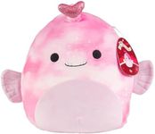 Squishmallows Original 10-Inch Sy The Pink Fish - Official Jazwares Valentine's Day Plush - Collectible Soft & Squishy Anglerfish Stuffed Animal Toy - Add to Your Squad - Gift for Kids, Girls & Boys