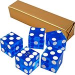 Trademark Poker 19mm A Grade Serialized Set of Casino Dice (Blue)