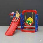 Her Home Herhome Slide And Swing Combo For Kids - Ehomekart Garden Slider & Swing Combo - For Boys And Girls 162Cm X 162Cm X 110Cm (Super Senior Slide Combo),Multicolour