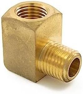 1/4" NPT Male to 1/4" NPT Female Brass Elbow Fitting