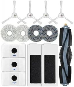 Replacement Parts for ECOVACS Deebot T20 Omni/PRO/MAX T20 Pro/Max Plus Vacuum Cleaner Accessories 1 Main Brush, 4 Side Brushes, 4 Mop Cloth, 3 Dust Bags, 2 Filters(14 PCS)