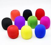 Microphone Windscreen, Colorful Mirophone Covers, Headset Windscreen,Mic Foam Covers for Varity of Headset,Colorful,10pack