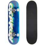 Osprey | Complete Skateboard, 31" x 8" Double Kick Skateboard for Kids and Adults, Concave Deck, Includes Grip Tape, Deck and Wheels, Brush, Multiple Designs