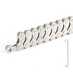 TAGVO 6/7/8 Speed Chain Plating Silver 116 Link with Quick Chain Chain Hook, Silver