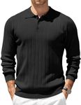 COOFANDY Mens Long Sleeve Polo Shir