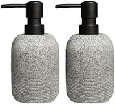 2pcs/Set Gray Soap Lotion Dispenser with A Spare Pump,Liquid Hand Soap Dispenser Sets for Bathroom Countertop, Soap Dispenser for Kitchen.