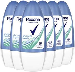 Rexona Women's Shower Fresh Roll-On Deodorant Pack of 6 x 50 ml