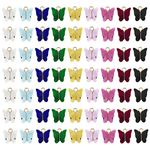 Create idea 90Pcs Butterfly Charms Acrylic Butterfly Pendant Colorful Butterfly Shape Charms Decorative Accessories for DIY Making Handmade Jewellery Earrings Bracelets, 12.5mm, Acrylic, No Gemstone