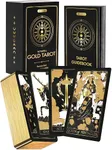 Tarot Cards with Guide Book - 78 Gold Tarot Cards for Beginners Tarot Deck Set - Classic Tarot Deck with Guidebook