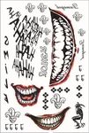 Halloween Temporary Tattoo,Joker Temporary Tattoos For Men Women Girls Adults Halloween Cosplay(style 1)