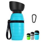 pecute Dog Water Bottle 500ml, Portable Puppy Drinking Bottles Leak Proof Pet Travel Bottle, Lightweight Water Dispenser Bowl for Outdoor Walks Trips Hikes Travels