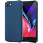 JETech Silicone Case for iPhone SE 3/2 (2022/2020 Edition), iPhone 8 and iPhone 7, 4.7-Inch, Silky-Soft Touch Full-Body Protective Case, Shockproof Cover with Microfiber Lining (Cobalt Blue)