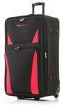 DK Luggage 32" Extra Large Lightweight Suitcases Expandable Trolley case with 2 Wheels DK16 Black/Red