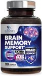 Nootropic Brain Supplements for Memory and Focus - 40 Nootropics & Vitamins to Support Clarity & Concentration, Brain Health Memory Pills with Phosphatidylserine Bacopa Huperzine & DMAE - 180 Capsules