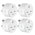 HBN Smart Plug WiFi Socket Work with Alexa Echo and Google Home, Smart Timer Plug, No Hub Required, 2.4Ghz Only (13A/3120W,4 Pack)