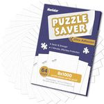 Nariolar Ultra Adhesion Puzzle Glue Sheets, 64 Jigsaw Puzzle Saver Sheets for Preserving 8 x 1000-Piece