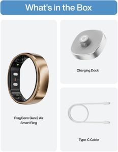 RingConn Gen 2 Air Smart Ring, Dune Gold, Size 7