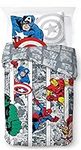 Jay Franco Marvel Comics Avengers Comic Cool 100% Cotton Single Duvet Cover Set - Includes Pillowcase