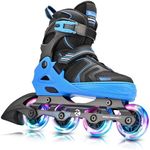 Kuxuan Skates Adjustable Inline Skates for Women Men, Kids Roller Skates Ages 4-12 with Light Up Wheels, Teen Skates for Beginner Girl Boy