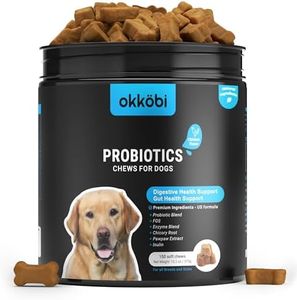Probiotics for Dogs Chews 150PCs - Digestive, Gut Health & Diarrhea Support - Chews for Dogs - US Formula with Probiotics, Enzymes & Natural Ingredients - Chicken