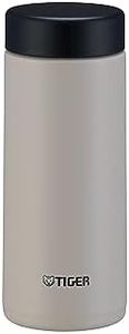 Tiger Thermos Flask (Dishwasher Safe, Integrated Gasket) Water Bottle, 11.8 fl oz (350 ml), White Water OK, Screw Stainless Steel Bottle, Lid and Seal are Integrated for Washing Only 2 Pieces, Easy