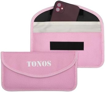 TONOS Faraday Bags for Phones - 2PC Pink Key Fob Protector Case, RFID Blocking Pouch, Security Material Bag, WiFi/GSM/LTE/NFC Signal Shielding