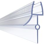 HNNHOME Rubber Plastic Bath Shower Screen Seal Strip for 4-6mm Glass Door Up to 22mm Gap (Straight)