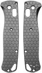 Aibote 1 Pair Aluminium Alloy Handle Scales Replacement Grips Designed for Benchmade Bugout 535 DIY Tool Handles Patch (C-Black)