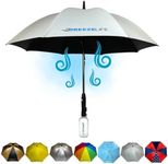 Breeze Life Original Mister Breeze, Sun Umbrella with Fan and Mister, Umbrella Mister with Built-in Fan for Festivals, Beach and More. (Grey)