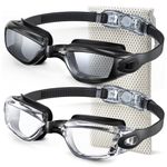 CIFOYA Swimming-Goggles Adult Swim Goggles: Goggles Swimming Adult Anti Fog with UV 400 for Men Women Youth 2 Pack