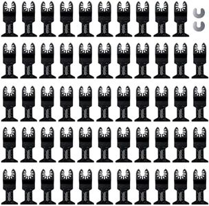 COMOWARE 55 Pcs Oscillating Saw Blades - 1-3/4” Professional Universal Oscillating Tool Blades, Multitool Blades, Quick Release Durable Oscillating Tool for Wood/Plastic/Soft Metal Cutting