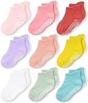 Cozyway Non Slip Socks For Toddlers, Comfy Ankle Baby Socks in Cute Assorted Colors, Ideal for 6-12 Months, Girls 9Pk, Toddler Girl Socks, Fun Soft Breathable Baby Girl Socks for Every Outfit