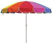 Rainbow 8 Ft Beach Umbrella with Te