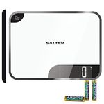 Salter High Capacity Kitchen Scale – Digital Baking Scale, 15kg Capacity, Food Scale, Chop and Weigh Ingredients, Measures Liquids, Add & Weigh Tare Function, XL Glass Platform, LED Display