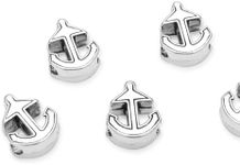 20pcs Anchor Symbol of Hope and Strength Large Hole Loose Beads (Hole Size 4.5mm) Antique Silver for Earrings Bracelet Necklace Anklet Jewelry Making MEC-F6