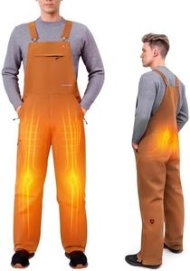 XIAOJIAQUE Men's Heated Insulated Bib Overalls – Waterproof Work Overalls with Battery Pack&Adjustable Straps for Outdoors