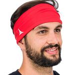 French Fitness Revolution - Stretchy Sports Headband for Men & Women - Guys Sweatband for Running, Cycling, Basketball, Yoga, Fitness - Moisture Wicking Workout Hairband - Made in Europe