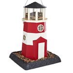 North States Mypet Large Lighthouse Birdfeeder, Red/White