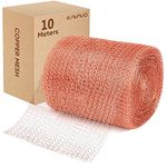 Copper Mesh,5" X 33 Feet,100% Pure Copper Mesh Roll Knit Copper Mesh,Gap Blocker for Building Hole,Protect Saplings&Seeds,Barbecue Grill Clean,Fill Fabric DIY(33ft/10m)