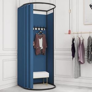 WUGCHDA Clothing Store Fitting Room, Portable Dressing Room for Boutique, Movable Changing Room with Shading Curtain, Temporary Mobile Prvacy Protection Dressing Room, 78 X 39 X 37in