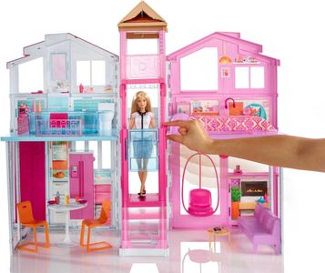 Barbie 3-Story Dollhouse – Multi-Level Playhouse for Kids