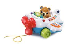 VTech Baby 123 Fly with Me Aeroplane, Interactive Pull Along Toy with Spinning Propeller, Numbers, Letter Sounds, Songs & Phrases, Gift for Babies 12, 18, 24 months +, English Version