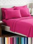 Twin XL Sheet Set - 4 Piece Set - Hotel Luxury Bed Sheets - Ultra Soft - Deep Pockets - Easy Fit - Cooling & Breathable Sheets - No Wrinkles - Cozy - Pink - Twin Extra Long Sheets - 4 PC