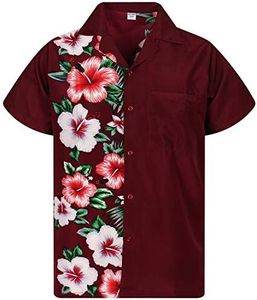 V.H.O. Funky Camisa Hawaiana, Wedding, Red, XL